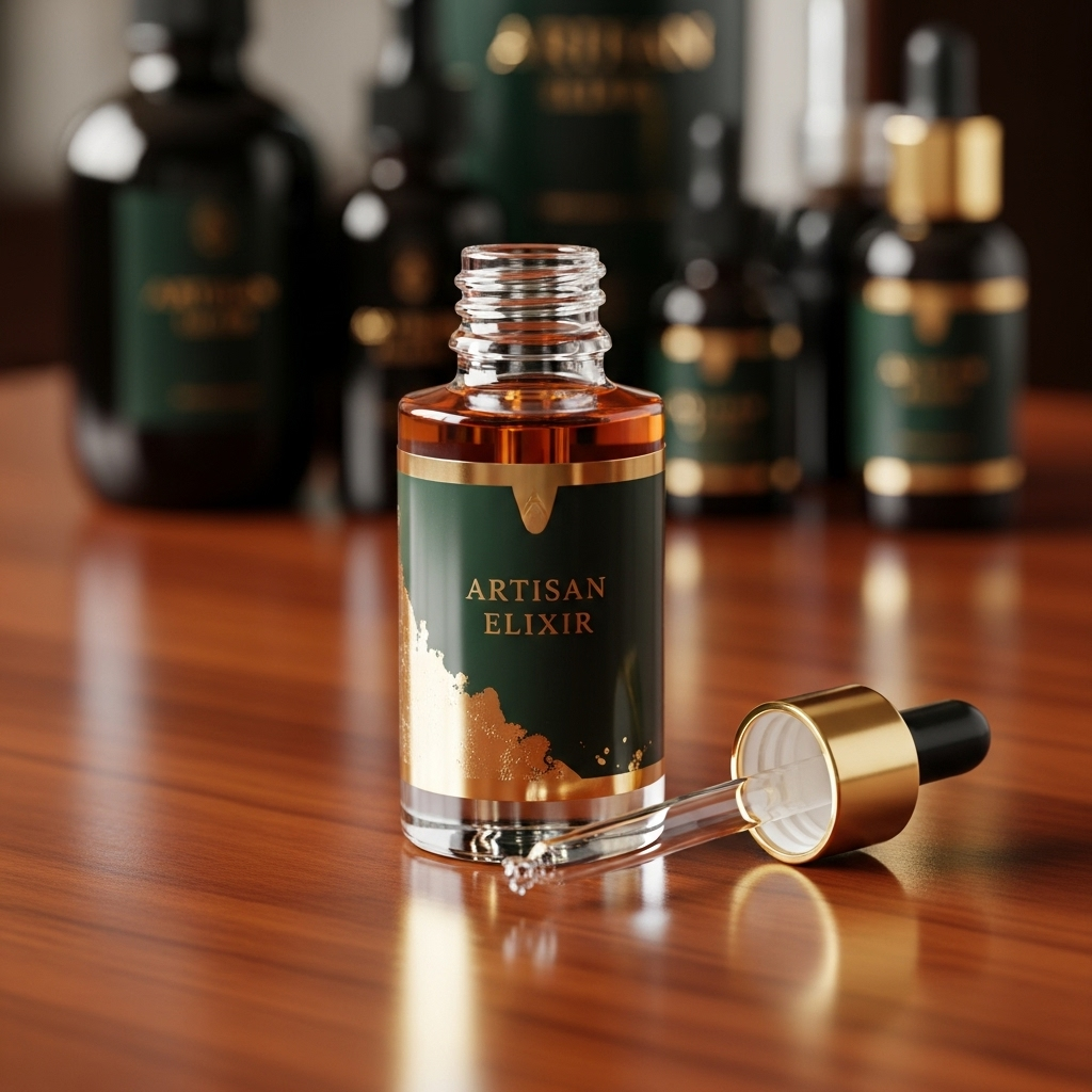 A luxurious bottle of Artisan Elixir