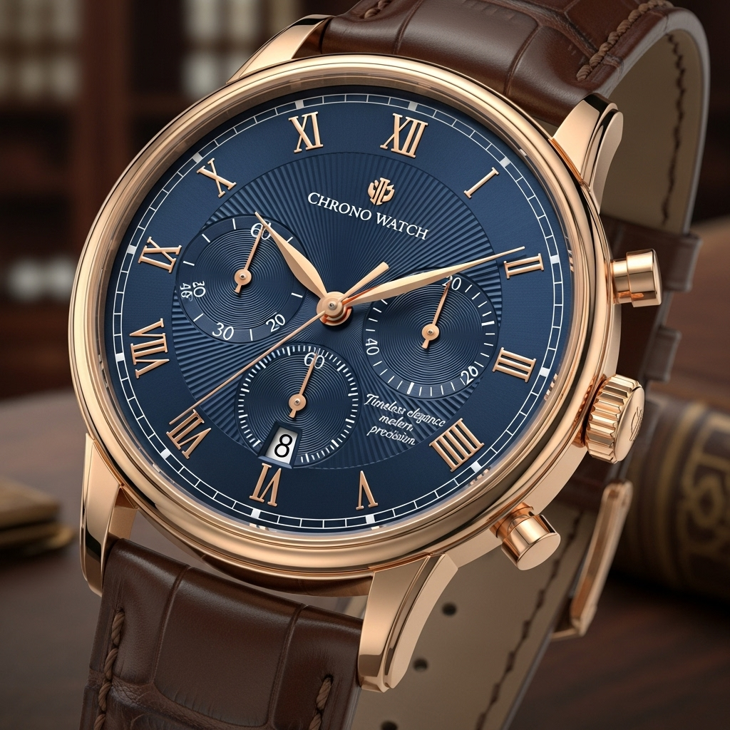 A classic chronograph watch