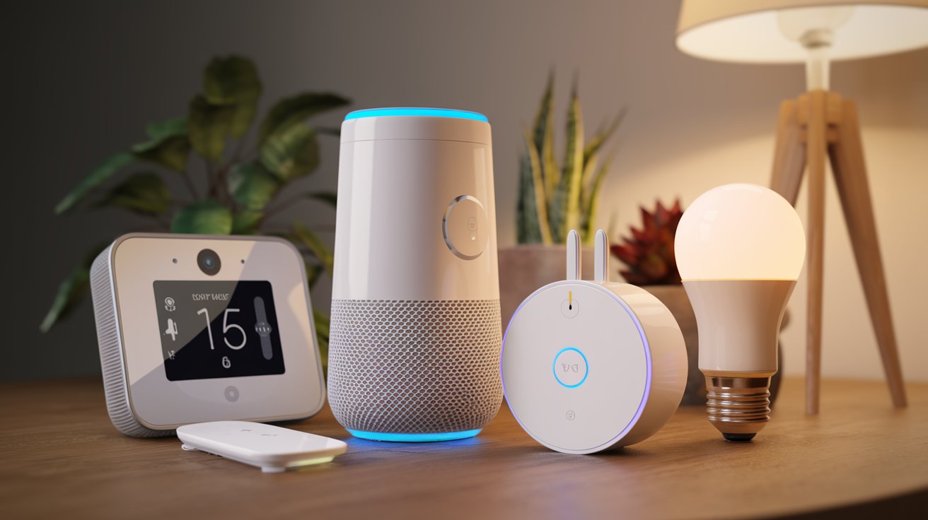 IoT devices and AI integration illustration